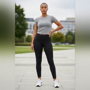 Performance Wear Leggings Net Inserts Athleisure High Waist Athletic Wear